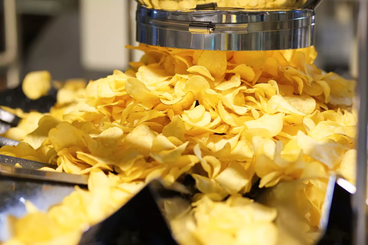 Industrielle Kartoffelchips-Produktion